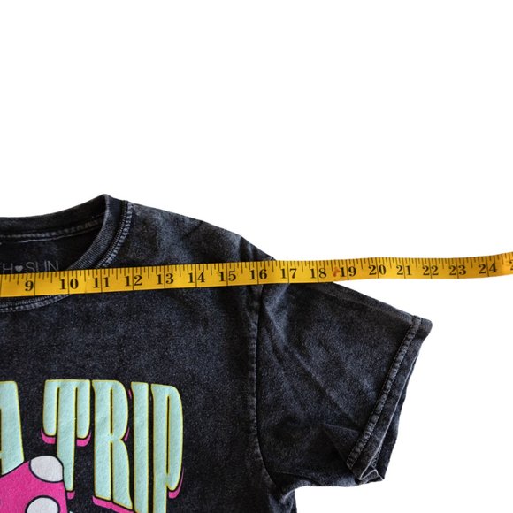 Fifth Sun Take A Trip World Tour 1990 Black T-Shirt Neon Mushroom Design /Cities - Picture 9 of 11